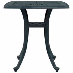 vidaXL Garden Table Outdoor Dining Table Patio Side Table White Cast Aluminium - green - Additional view 4