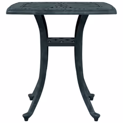 vidaXL Garden Table Outdoor Dining Table Patio Side Table White Cast Aluminium - green - Additional view 5