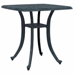 vidaXL Garden Table Outdoor Dining Table Patio Side Table White Cast Aluminium - green - Additional view 6