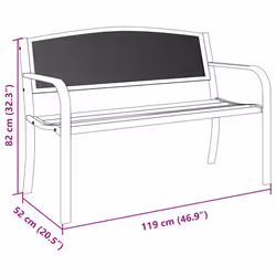 VidaXL 4002827 outdoor bench Steel - Additional view 8