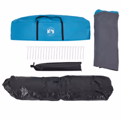 vidaXL Family Tent with Porch 9-Person Lightweight Camping Tent Quick Release - blue - Additional view 9