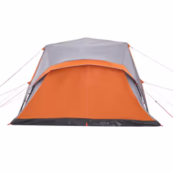 vidaXL Family Tent with Porch 9-Person Lightweight Camping Tent Quick Release - grey and orange - Additional view 7
