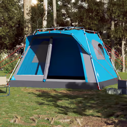 vidaXL Family Tent Cabin 7-Person Lightweight Tent Camping Tent Quick Release - blue