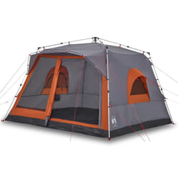 vidaXL Family Tent Cabin 7-Person Lightweight Tent Camping Tent Quick Release - grey and orange