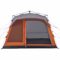 vidaXL Family Tent Cabin 7-Person Lightweight Tent Camping Tent Quick Release - grey and orange - Additional view 5