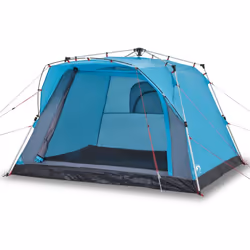 vidaXL Camping Tent Cabin 4-Person Lightweight Tent Dome Tent Quick Release - Blue