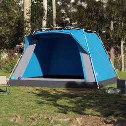 vidaXL Camping Tent Cabin 4-Person Lightweight Tent Dome Tent Quick Release - Blue