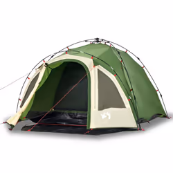 vidaXL Camping Tent Dome 3-Person Lightweight Dome Tent Green Quick Release