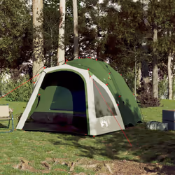 vidaXL Camping Tent Dome 3-Person Lightweight Dome Tent Green Quick Release