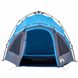 vidaXL Camping Tent Dome 3-Person Dome Tent Blackout Fabric Quick Release - blue - Additional view 5