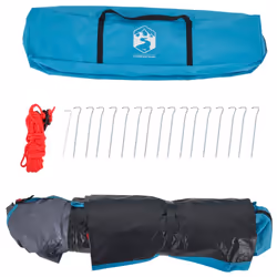 vidaXL Camping Tent Dome 3-Person Dome Tent Blackout Fabric Quick Release - blue - Additional view 9