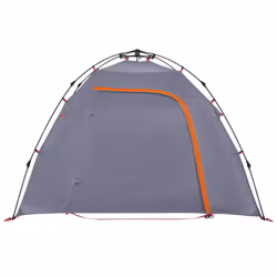 vidaXL Camping Tent Dome 3-Person Dome Tent Blackout Fabric Quick Release - grey and orange - Additional view 7
