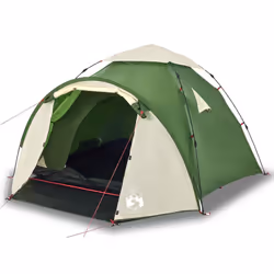 vidaXL Camping Tent Dome 3-Person Lightweight Dome Tent Green Quick Release - Green