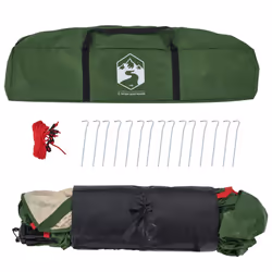 vidaXL Camping Tent Dome 3-Person Lightweight Dome Tent Green Quick Release - Green - Additional view 10