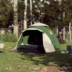 vidaXL Camping Tent Dome 3-Person Lightweight Dome Tent Green Quick Release - Green