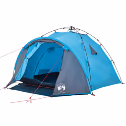 vidaXL Camping Tent Dome 3-Person Lightweight Dome Tent Green Quick Release - Blue - Additional view 4