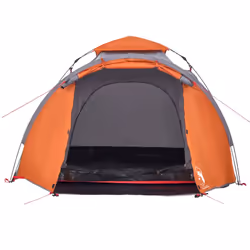 vidaXL Camping Tent Dome 3-Person Lightweight Dome Tent Green Quick Release - Grey and orange - Additional view 7