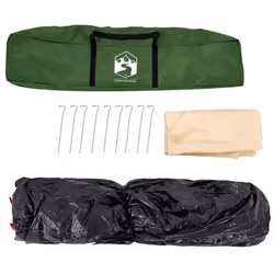 vidaXL Family Tent Dome 8-Person Lightweight Tent Camping Tent Quick Release - Green, 255 x 222 x 165 cm - Additional view 9