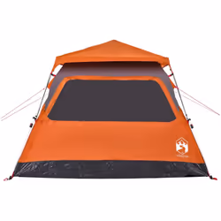 vidaXL Family Tent Dome 8-Person Lightweight Tent Camping Tent Quick Release - Grey and orange, 255 x 222 x 165 cm - Additional view 7