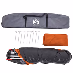vidaXL Family Tent Dome 8-Person Lightweight Tent Camping Tent Quick Release - Grey and orange, 255 x 222 x 165 cm - Additional view 9