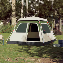 vidaXL Family Tent Dome 8-Person Lightweight Tent Camping Tent Quick Release - Green, 310 x 285 x 200 cm - Additional view 2