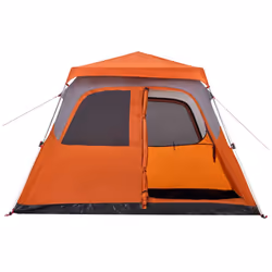 vidaXL Family Tent Dome 8-Person Lightweight Tent Camping Tent Quick Release - Grey and orange, 310 x 285 x 200 cm - Additional view 6
