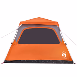 vidaXL Family Tent Dome 8-Person Lightweight Tent Camping Tent Quick Release - Grey and orange, 310 x 285 x 200 cm - Additional view 7