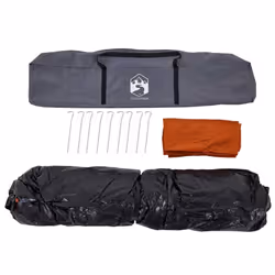 vidaXL Family Tent Dome 8-Person Lightweight Tent Camping Tent Quick Release - Grey and orange, 310 x 285 x 200 cm - Additional view 9
