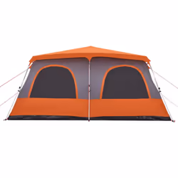 vidaXL Family Tent Dome 8-Person Lightweight Tent Camping Tent Quick Release - Grey and orange, 438 x 268 x 210 cm - Additional view 6