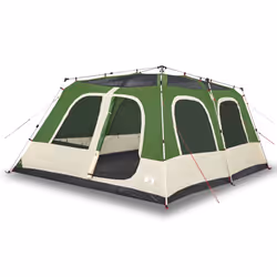 vidaXL Family Tent Dome 10-Person Lightweight Tent Camping Tent Quick Release - Green