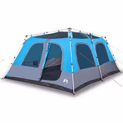vidaXL Family Tent Dome 10-Person Lightweight Tent Camping Tent Quick Release - Blue
