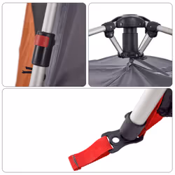 vidaXL Family Tent Dome 10-Person Lightweight Tent Camping Tent Quick Release - Grey and orange - Additional view 10