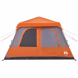 vidaXL Family Tent Dome 10-Person Lightweight Tent Camping Tent Quick Release - Grey and orange - Additional view 4
