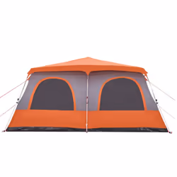 vidaXL Family Tent Dome 10-Person Lightweight Tent Camping Tent Quick Release - Grey and orange - Additional view 6