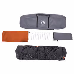 vidaXL Family Tent Dome 10-Person Lightweight Tent Camping Tent Quick Release - Grey and orange - Additional view 9
