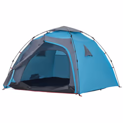 vidaXL Camping Tent Dome 4-Person Blue Quick Release - Additional view 3