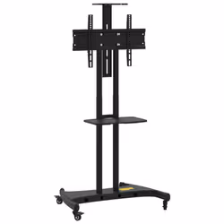 vidaXL TV Stand on Wheels 32-90 Inch Screen Max VESA TV Cabinet Monitor Stand - 60 kg