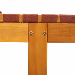 vidaXL Sun Lounger Outdoor Sun Bed Day Bed Red Solid Wood Acacia and Fabric - Additional view 5