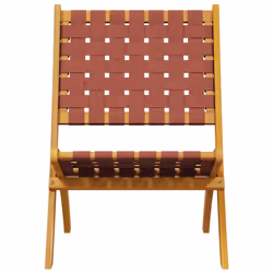 VidaXL 366511 outdoor chair Terrace Acacia wood, Fabric Brown, Red - Additional view 3