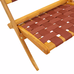 VidaXL 366511 outdoor chair Terrace Acacia wood, Fabric Brown, Red - Additional view 5