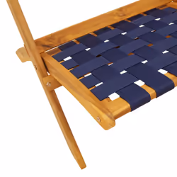 VidaXL 366512 outdoor chair Terrace Acacia wood, Fabric Blue, Brown - Additional view 8