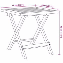 vidaXL Garden Side Table Patio Dining Table Outdoor Table Solid Wood Acacia - Additional view 6
