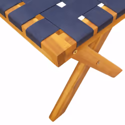 vidaXL Garden Bench Outdoor Bench Seat Dark Blue Solid Wood Acacia and Fabric - Additional view 5
