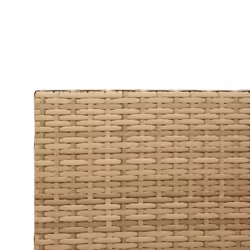 vidaXL Garden Sofa with Table and Cushions Outdoor L-shaped Sofa Poly Rattan - beige, wood - Additional view 9