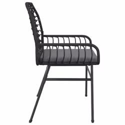 VidaXL 369091 outdoor chair Terrace Padded seat Polyrattan, Steel Black - Additional view 6