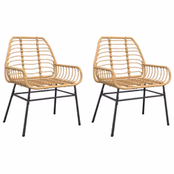 VidaXL 369092, Terrace, Padded seat, Polyrattan, Steel, Brown, 110 kg, 43 cm