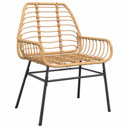 VidaXL 369092 outdoor chair Terrace Padded seat Polyrattan, Steel Brown - Additional view 4