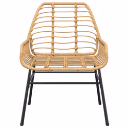VidaXL 369092 outdoor chair Terrace Padded seat Polyrattan, Steel Brown - Additional view 5