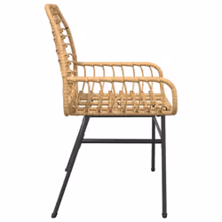 VidaXL 369092 outdoor chair Terrace Padded seat Polyrattan, Steel Brown - Additional view 6