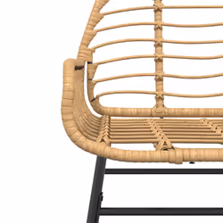 VidaXL 369092 outdoor chair Terrace Padded seat Polyrattan, Steel Brown - Additional view 8
